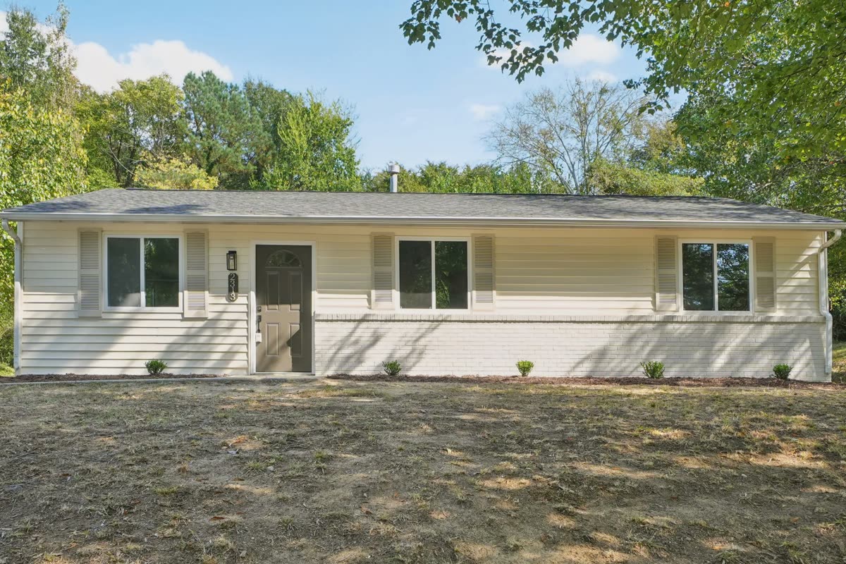 Restored ranch home at the Dandridge project in Raleigh